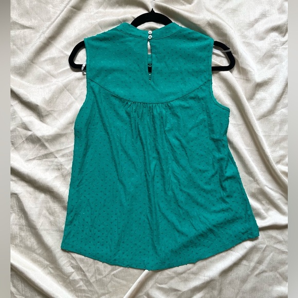 Daniel Rainn Teal Sleeveless Lace Blouse - Picture 4 of 7